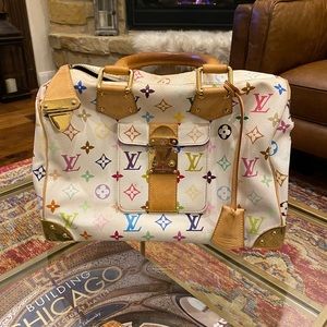 Auth Louis Vuitton Murakami Multi Color Speedy 30
